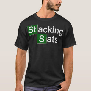 Camiseta Apilar criptografía de Bitcoin Sats Satoshis