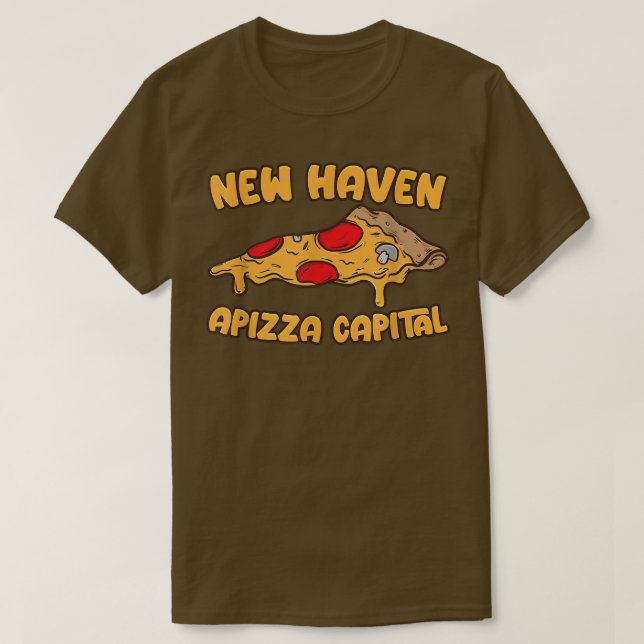 Camiseta Apizza CT  Pizza Capital of the World New Haven Co (Diseño del anverso)