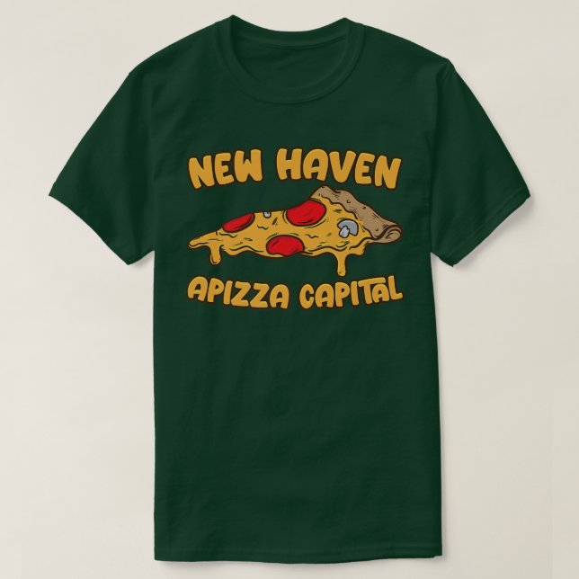 Camiseta Apizza CT  Pizza Capital of the World New Haven Co (Diseño del anverso)