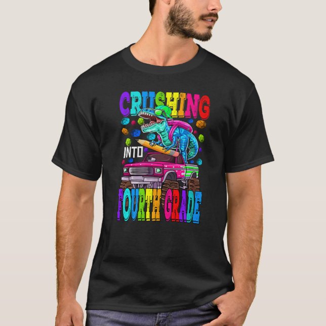 Camiseta Aplastamiento en un monstruo de cuarto grado Dinos (Anverso)