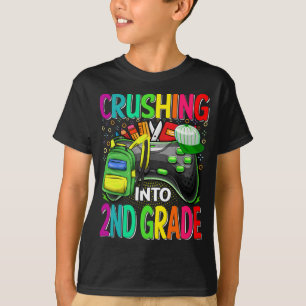 Camiseta Aplastamiento en videojuego de segundo grado de vu
