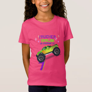 Camiseta Aplastándolo MONSTRUO CAMIÓN DE PINK NOMBRE DE LA