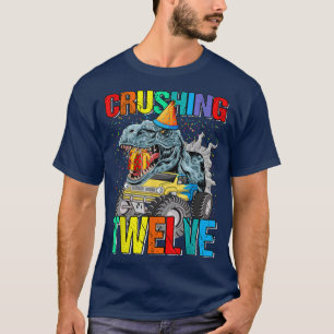 Camiseta Aplastante Camión Monstruo Dinosaurio de 12 Años