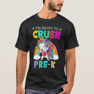 Camiseta Aplastar A Los Chicas Escolares De Unicornio PreK