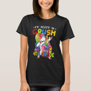 Camiseta Aplastar a Unicornio de 4º Grado de vuelta a la es