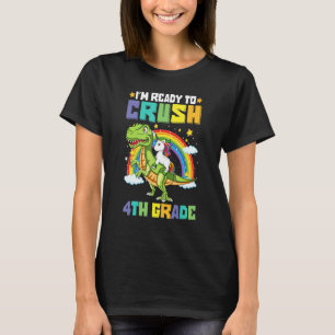 Camiseta Aplastar dinosaurio montando unicornio de 4to grad