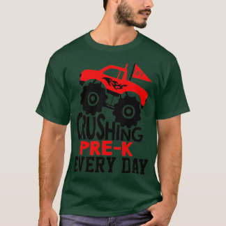 Camiseta Aplastar el primer grado pre-K de vuelta a la escu