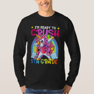 Camiseta Aplastar Unicornio Dabbing de 5to Grado Regreso a