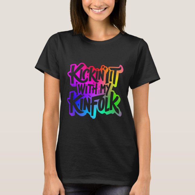 Camiseta Aplastarlo con mi curiosa reunión familiar de Kinf (Anverso)