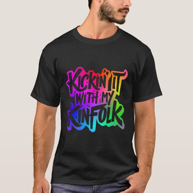 Camiseta Aplastarlo con mi curiosa reunión familiar de Kinf (Anverso)