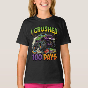 Camiseta Aplasté 100 Días Camión Monstruo Niño 1er