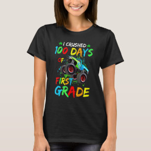 Camiseta Aplasté 100 Días De Camión Monstrual De Primer Gra