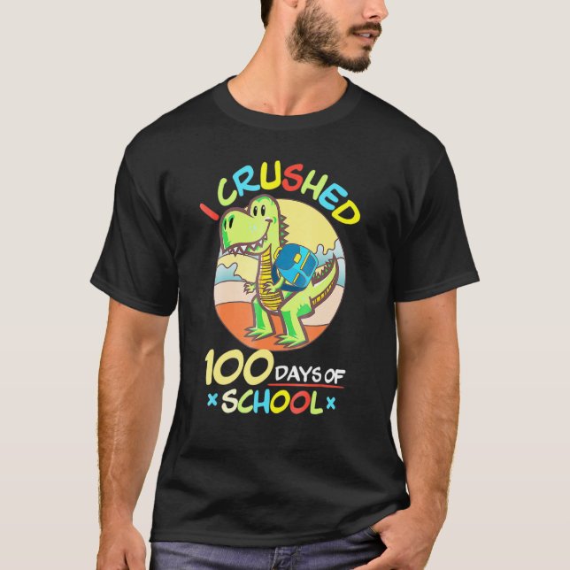 Camiseta Aplasté 100 Días De Colegios De Niños De La Escuel (Anverso)