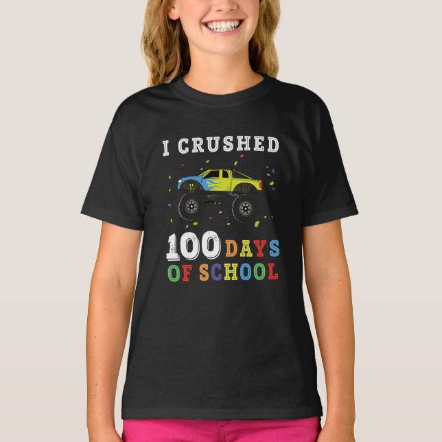 Camiseta Aplasté 100 Días De Escuela (Anverso)