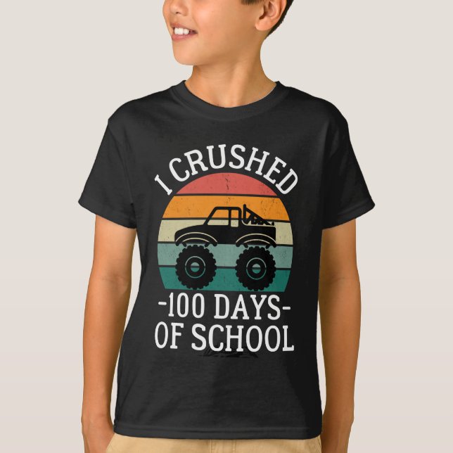 Camiseta Aplasté 100 Días De Escuela, De Vuelta A La Escuel (Anverso)