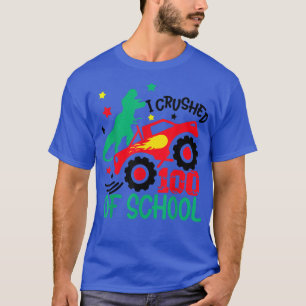 Camiseta Aplasté 100 Días De Escuela Dinosaurio Camión Mons