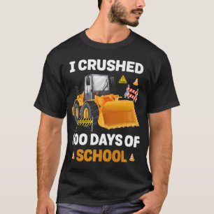 Camiseta Aplasté 100 Días De Excavato De Construcción Escol