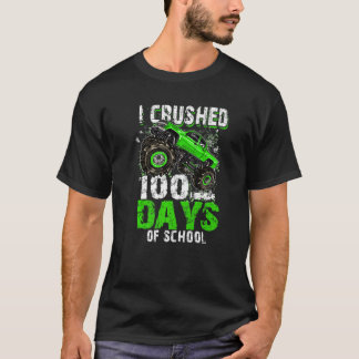 Camiseta Aplasté 100 Días De Monstruo De Niños Escolares Tr