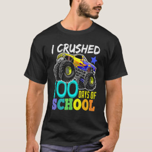Camiseta Aplasté 100 Días De Monstruo Escolar Para Niños
