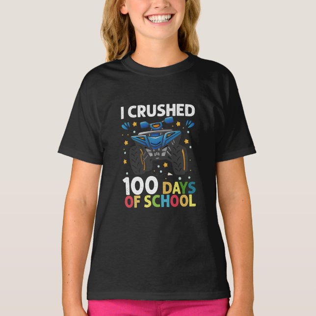 Camiseta Aplasté 100 días de monstruos escolares (Anverso)