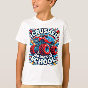 Camiseta Aplasté 100 Días De Niños Monstruos Escolares