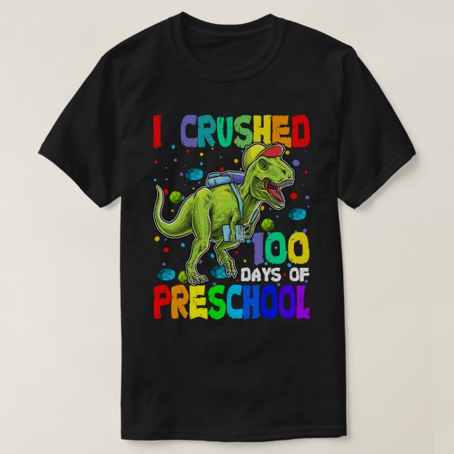 Camiseta Aplasté 100 Días De Preescolar (Diseño del anverso)