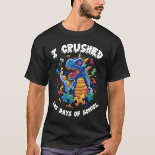 Camiseta Aplasté a 100 días del niño del rompecabezas de lo