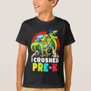 Camiseta Aplasté a niños pre-k de graduación de dinosaurio 