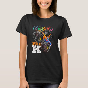 Camiseta Aplasté El Camión De Monstruo Pre K De Vuelta A La