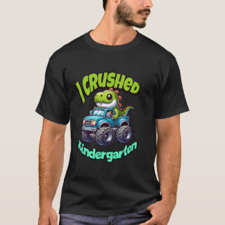 Camiseta Aplasté el jardín de niños con monstruo de dinosau