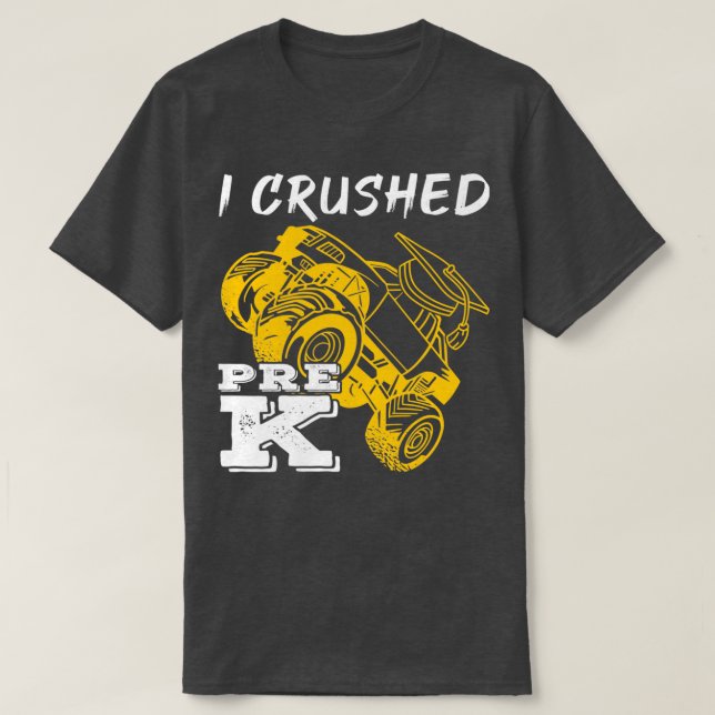Camiseta Aplasté el monstruo PreK del preescolar (Diseño del anverso)