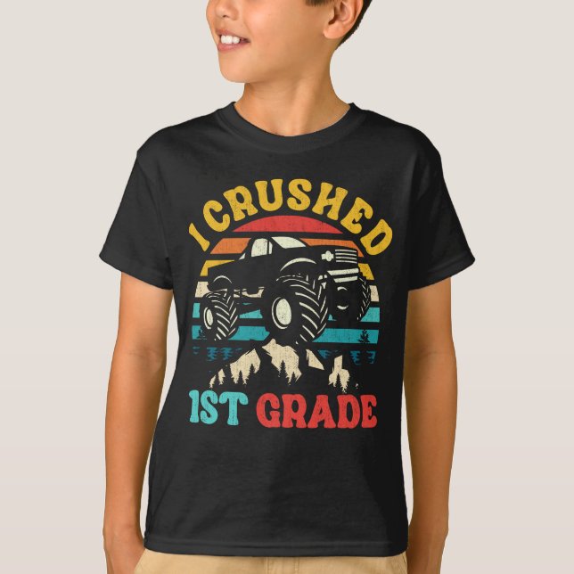 Camiseta Aplasté el tapón de graduación de un camión de pri (Anverso)