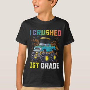 Camiseta Aplasté la graduación de camiones monstruo de 1er 