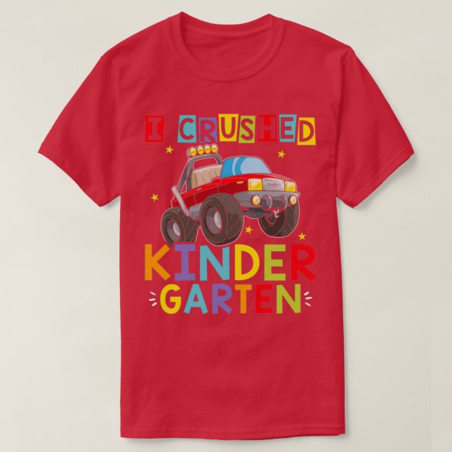 Camiseta Aplasté la graduación de un monstruo de jardín de  (Diseño del anverso)