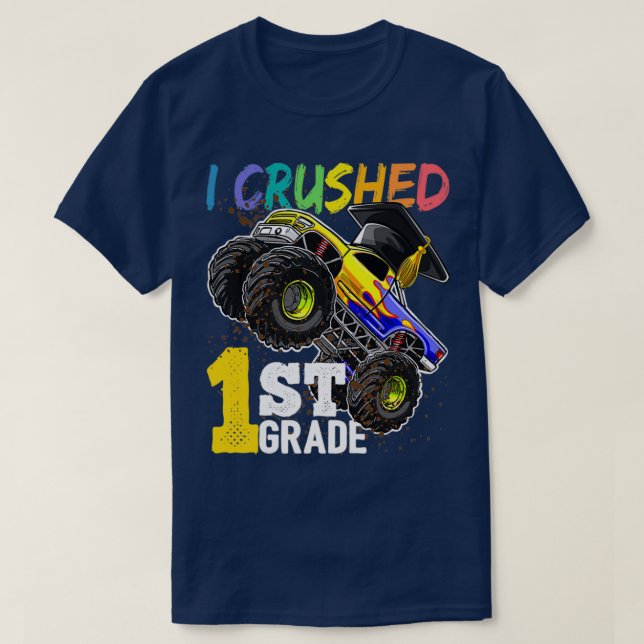 Camiseta Aplasté la tapa S de la graduación de un camión mo (Diseño del anverso)