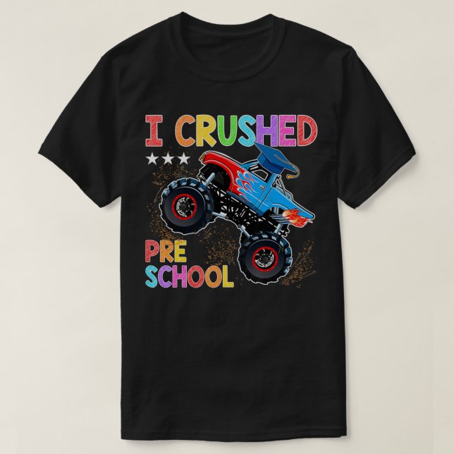 Camiseta Aplasté regalo de graduación de monstruo de preesc (Diseño del anverso)