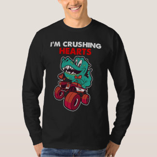 Camiseta Aplasto Corazones Camión Monstruo Dino Niño Vale