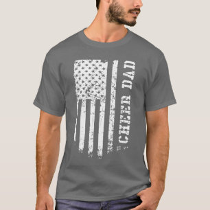 Camiseta Aplaudir Papá Porristas Bandera Americana Día del 
