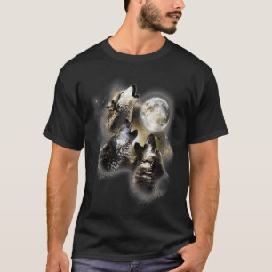 Camiseta Aplausos En La Luna Lobos Lobo Animal