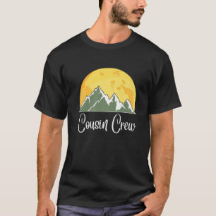 Camiseta Aplicación Cousin Crew Camping Outdoor Sunset Summ