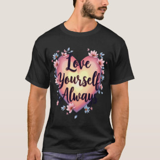 Camiseta Aplicación de amor propio motivacional "Ama a ti m