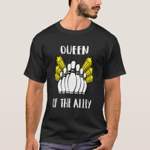 Camiseta Aplicación De Boliche Divertido De La Reina De La 