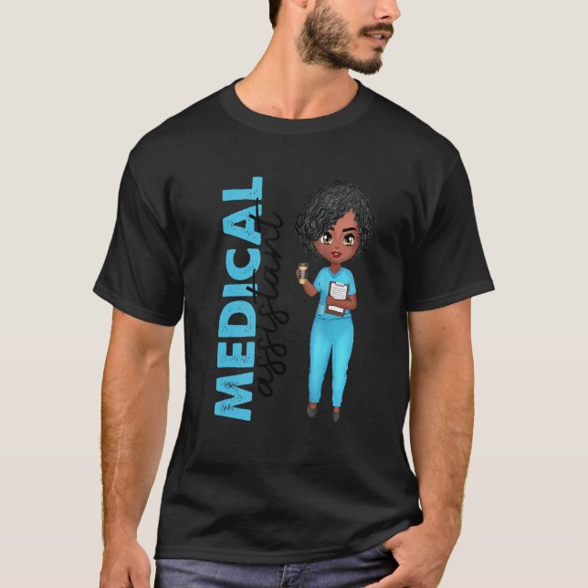 Camiseta Aplicación de Enfermera Asistente Médica Afroameri (Anverso)