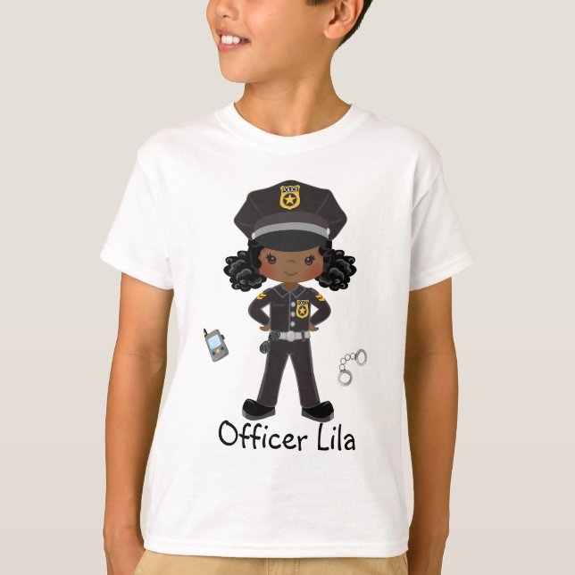 Camiseta Aplicación de la ley de oficiales de policía Chica (Anverso)