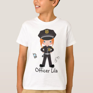 Camiseta Aplicación de la ley de oficiales de policía Chica
