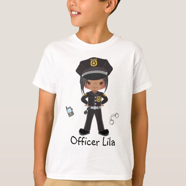 Camiseta Aplicación de la ley de oficiales de policía Chica (Anverso)