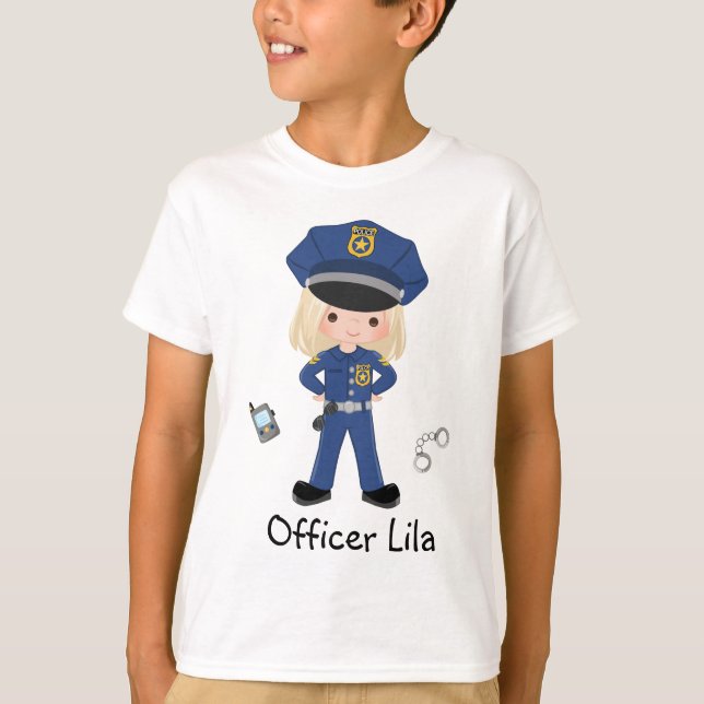 Camiseta Aplicación de la ley de oficiales de policía Chica (Anverso)