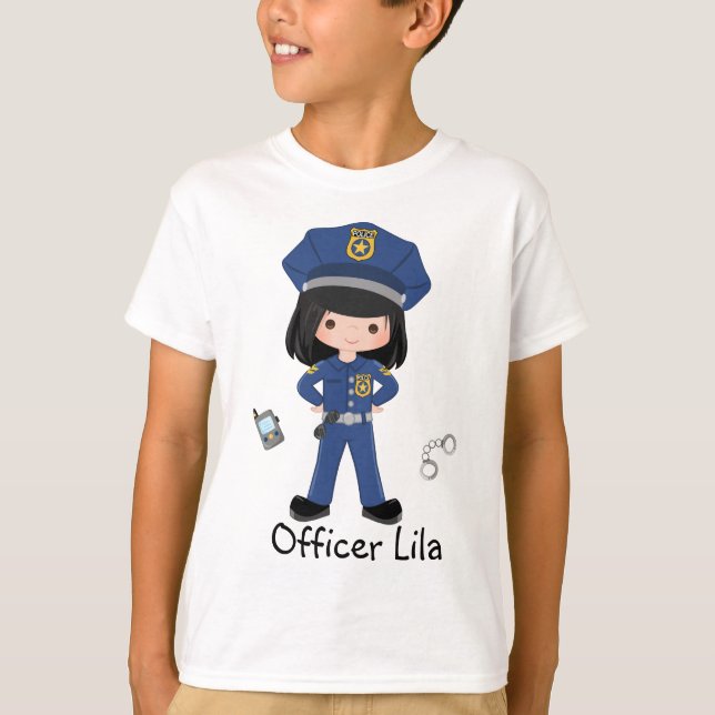 Camiseta Aplicación de la ley de oficiales de policía Chica (Anverso)