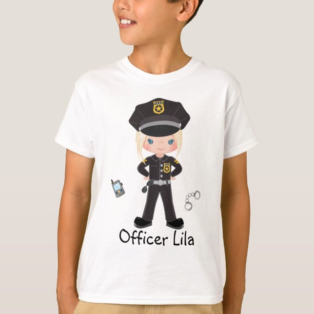 Camiseta Aplicación de la ley de oficiales de policía Chica (Anverso)
