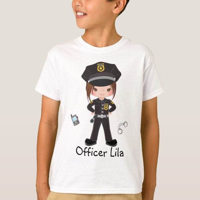 Camiseta Aplicación de la ley de oficiales de policía Chica (Anverso)